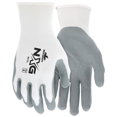 Mcr Safety UltraTech Gloves, Large, Nylon, Gray, Knit Wrist Cuff, PR 9674L